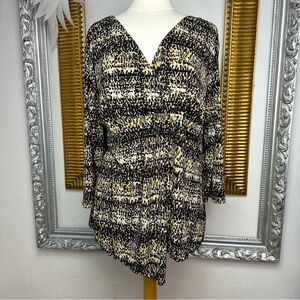 CATO Women Multicolor  V-Neck Casual Top Size 26/28W